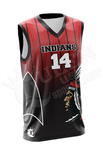 Sublimated Basketball Jersey - Indians style